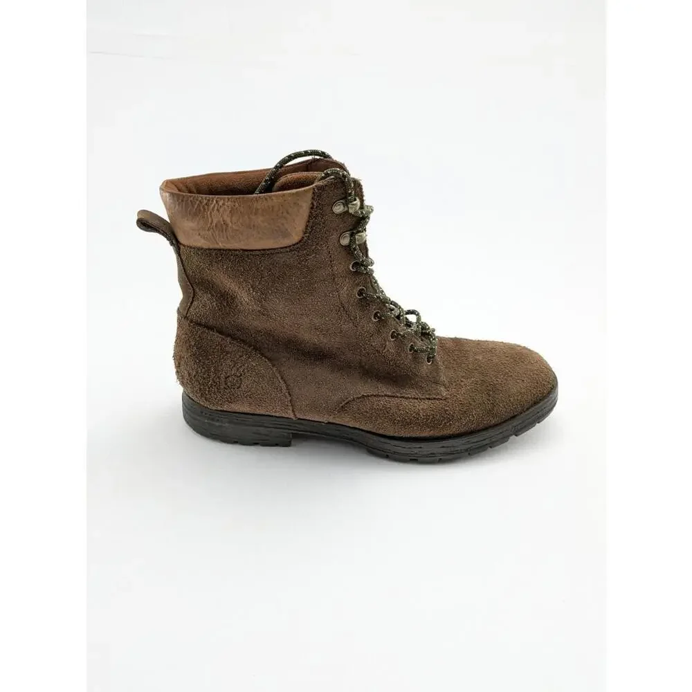 Mens Born Pike Lace Brown Suede Leather Outdoor Hiking Boots H58623‎ Size 11